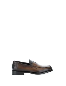 Mocassini in pelle MARRONE 44 - DOUCAL'S - FashionsVida