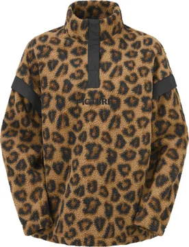 Polaire à imprimé demi-boutonnée - Velora Printed 1/4 Fleece Wild Spot Print - Taille M - Marron - Picture Organic Clothing - FashionsVida