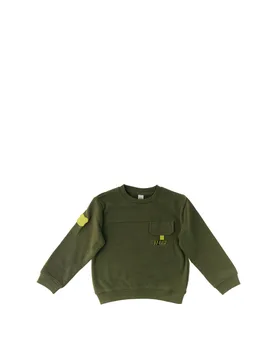 Felpa girocollo VERDE OLIVA 18M - iDO - FashionsVida