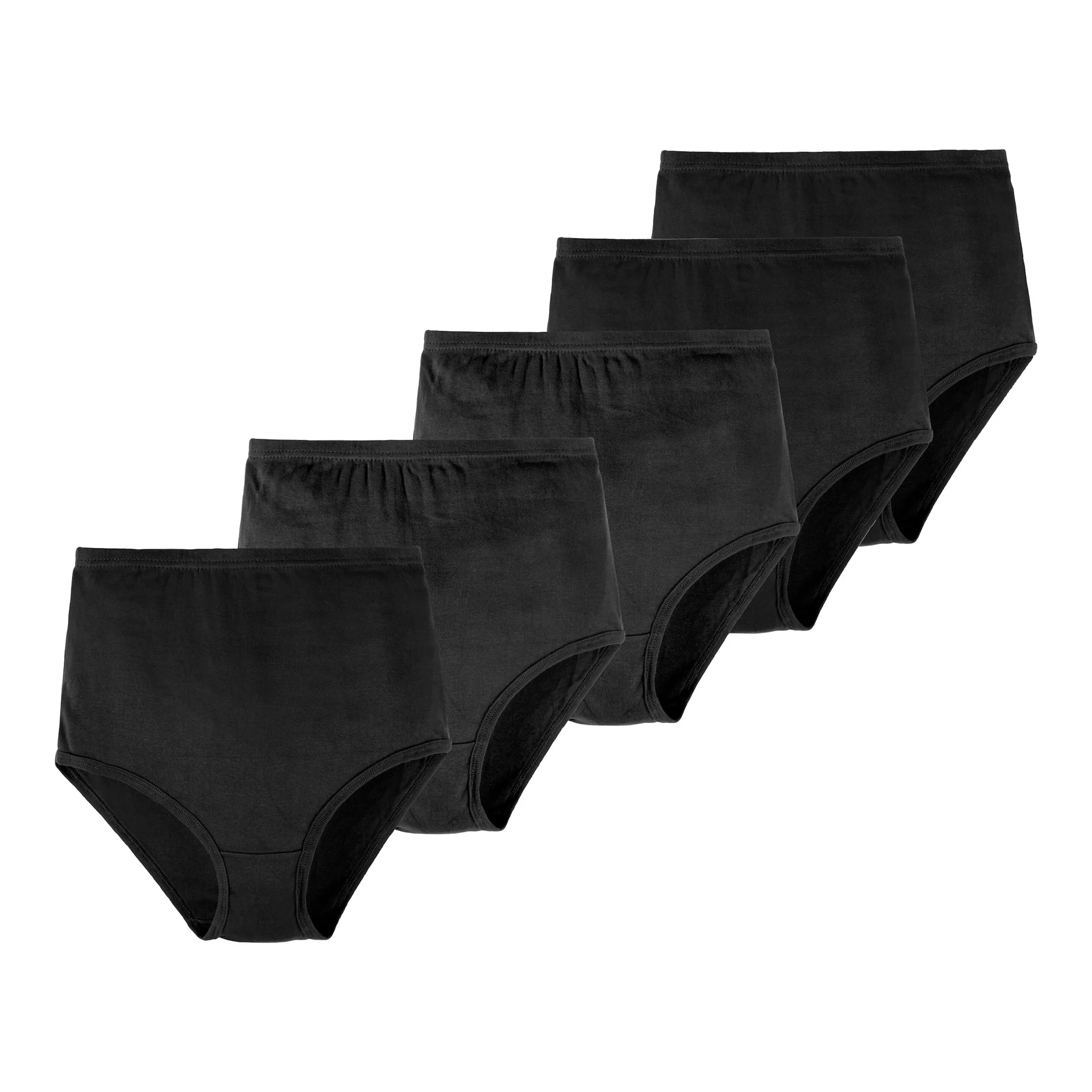 Baumwoll-Taillenslip schwarz L Damen - wedolina - FashionsVida