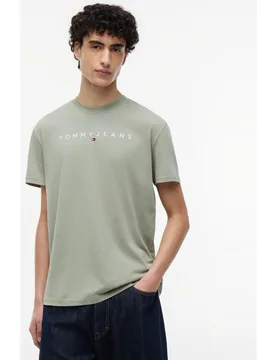 Camiseta regular fit de con logotipo lineal - Tommy Jeans - FashionsVida