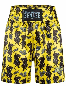 Short De Boxe Panther Yellow / Black / Blue XL - Benlee - FashionsVida