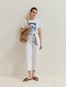 Pantalones chinos de mujer con cinturón - Lion of Porches - FashionsVida