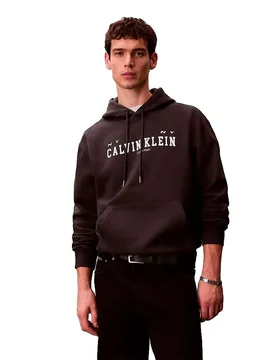 Jeans Felpa Con Cappuccio Lv0re251g Pirate Black 2XL - Calvin Klein - FashionsVida
