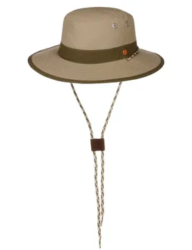 UV Protection Hat with Chin Strap by - olive - Female - Size: 60 cm - Mayser - FashionsVida