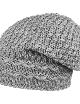 Pinea Oversize Knit Hat by - grey - Female - Size: One Size - Lierys - FashionsVida
