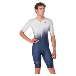 Trisuit A Maniche Corte Core Belgian Blue / White M
