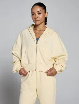 Sudadera con capucha ligera de felpa francesa con cremallera para mujer de MP - Butter - XL - MyProtein - FashionsVida
