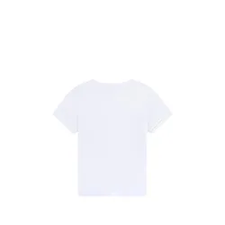 T-shirt droit brodé en coton Blanc S Male
