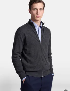Regular Cardigan Uni Grau XL - Seidensticker - FashionsVida