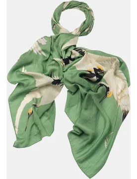 Fular con estampado de garzas - One Hundred Stars - FashionsVida