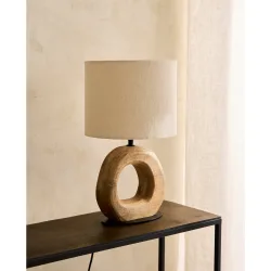 Lámpara de mesa de madera Gala