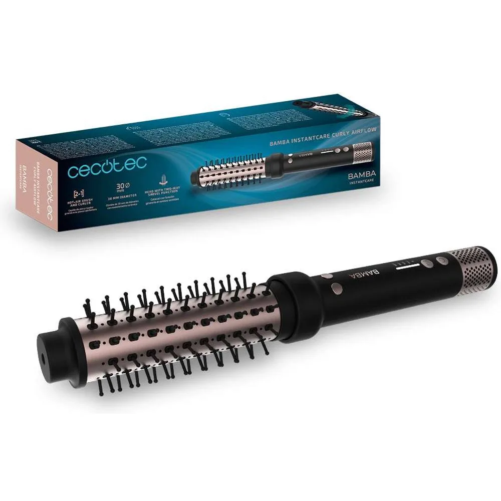 Cepillo alisador InstantCare Curly AirFlow - Cecotec - FashionsVida