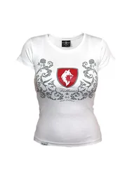 Tollwut-Damenshirt Motiv Faith weiss-grau-rot