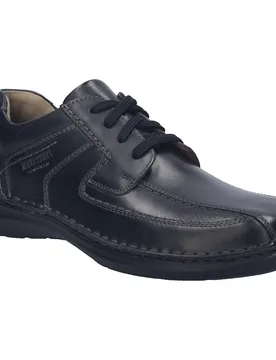 Mens Men Low Shoe New Anvers 08 In Black Leather - Size Eu 41 - Josef seibel - FashionsVida