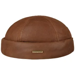 Goat Velour Docker Hat by - light brown - Size: S (54-55 cm)