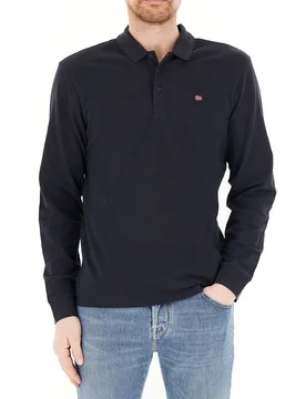 Polo maniche lunghe NERO 3XL - Napapijri - FashionsVida