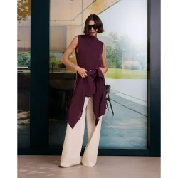 Top de mujer twin set con textura de rayas
