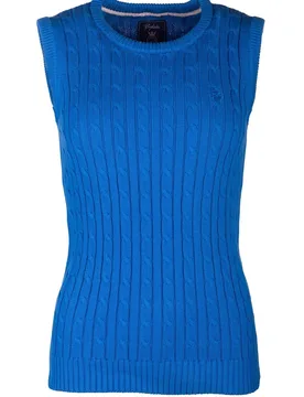 Emma Womens Crew Neck Cable Knit Vest - - Size: 14 - Rydale - FashionsVida