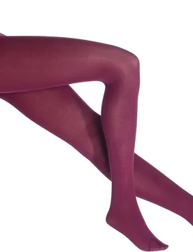 Opaque Tights 80 Denier - Burgundy - Size: XXL - Cosyfeet - FashionsVida