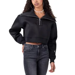 Spacer Half Zip Black M Damen