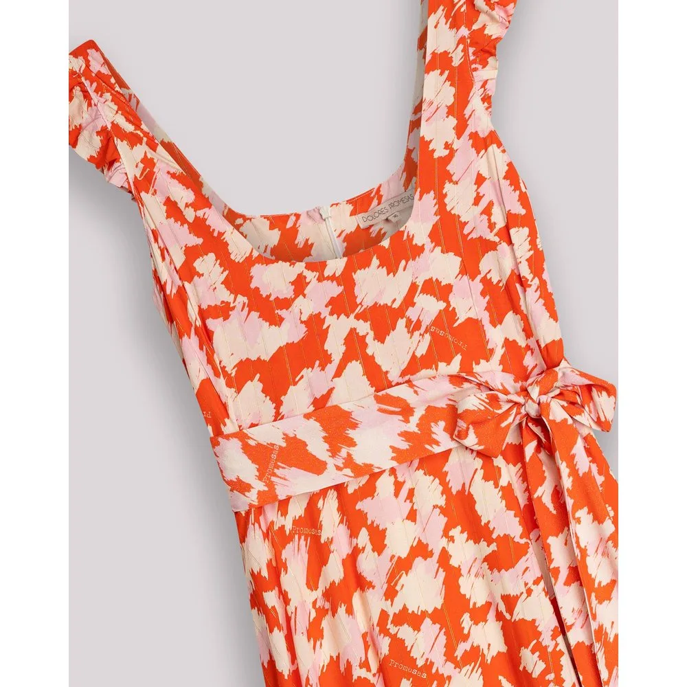 Vestido midi zia estampado con lazada - Niza - FashionsVida