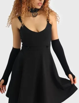 Gothic Kurzes Kleid - Obscurita Mini Dress - XS bis XXL - für Damen - Größe XL - schwarz - Frauen - female - KIHILIST by KILLSTAR - FashionsVida