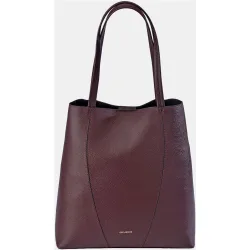 Bolso shopper en piel con doble asa