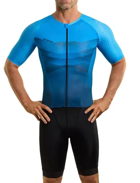 Pro 2.0 Short Sleeve Trisuit Aegean XL Men - Synergy - FashionsVida