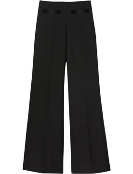 Pantalón de mujer de pierna ancha talle alto - sandro - FashionsVida