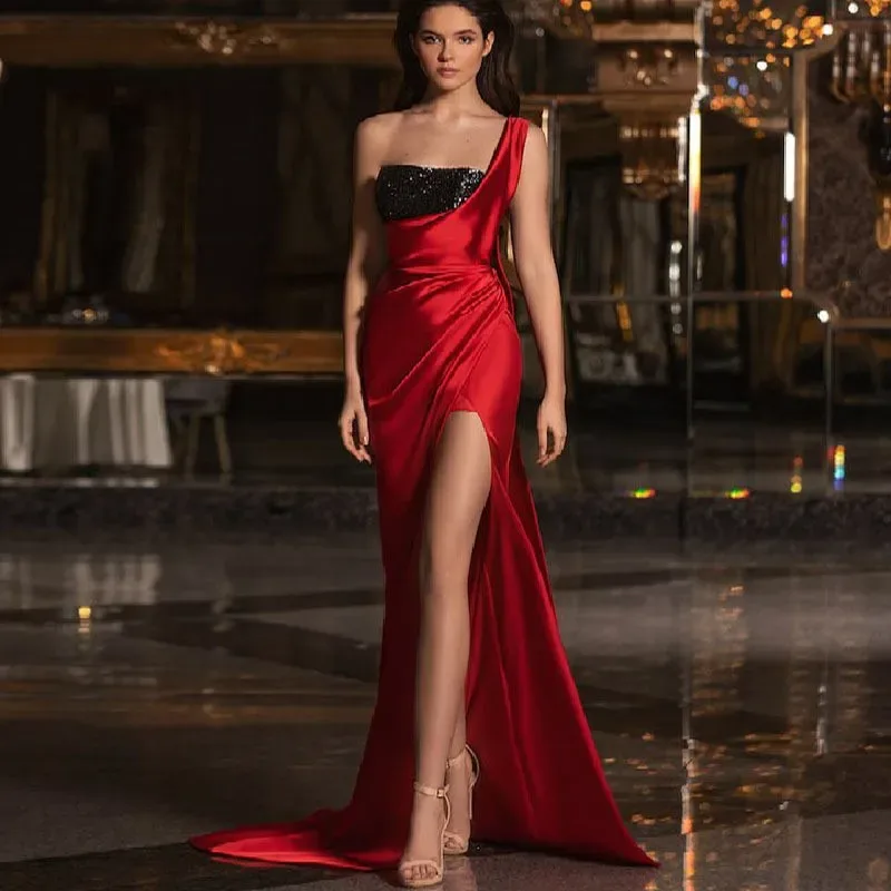 New low-cut slit long dress with floor-length sequins - Aliexpress - FashionsVida