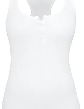 Top - Ladies Button Tanktop - XS bis XL - für Damen - Größe L - weiß - Frauen - female - Urban classics - FashionsVida