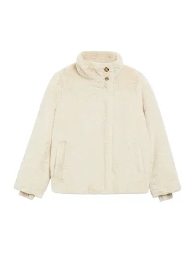 Jacke in Felloptik beige 36 Damen - Comma - FashionsVida