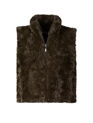 Gilet in Felloptik olive 42 Damen