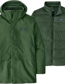 Parka chaude et imperméable - M's Tres 3-in-1 Parka Treeline Green - Taille L - Vert - Patagonia - FashionsVida