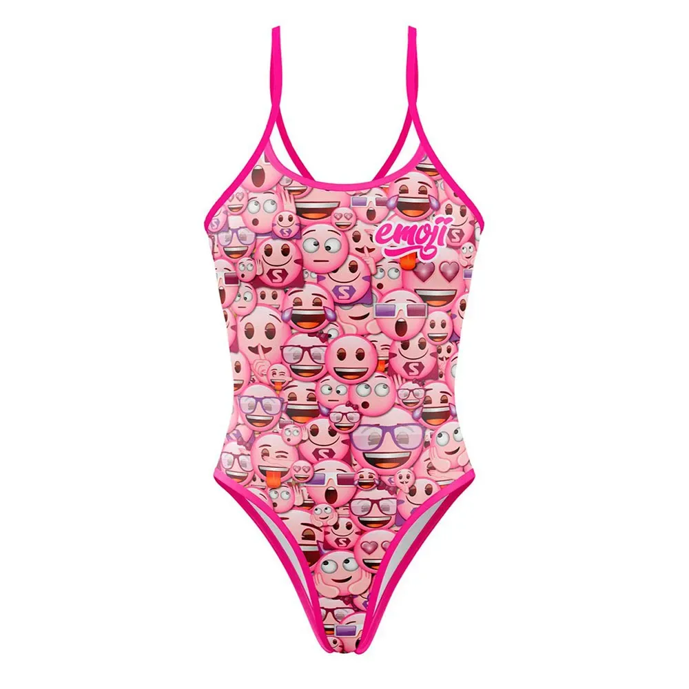 Emoji Classic Pink Swimsuit Pink L Women - OTSO - FashionsVida