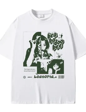 Limited Beabadoobee Beatopia Inspired Album T-shirt Men Women Fashion Oversized Short Sleeve Summer Male Vintage Causal Tshirt - Aliexpress - FashionsVida
