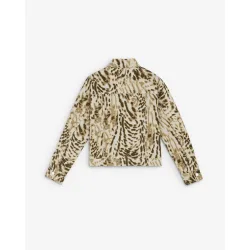 Cazadora de mujer animal print con bolsillos en el pecho