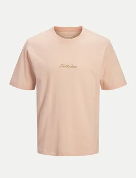 T-Shirt mit Logoprint Rosa L - Jack & jones - FashionsVida