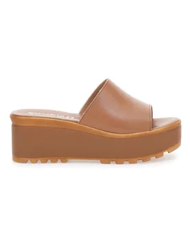 Ciabatte in vere pelle camel 3000101 37 - PITTARELLO LOVE - FashionsVida