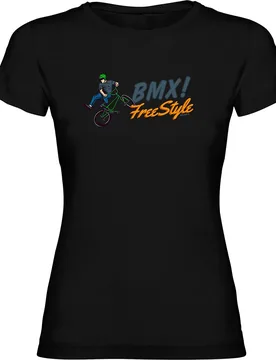 Maglietta A Maniche Corte Bmx Freestyle Black - Kruskis - FashionsVida