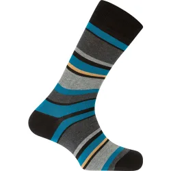 Calcetines de hombre de algodón con rayas en color