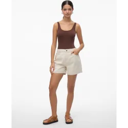 Short vaquero de mujer corte regular