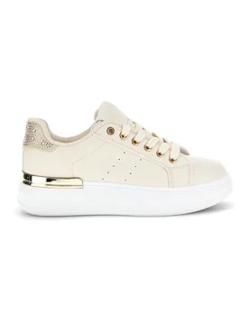 Sneakers beige con dettagli oro Cafè Cost 45JH07267 38 - CAFÈ COST - FashionsVida