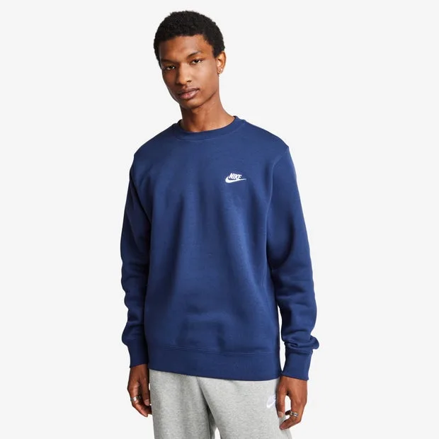 Club Men Sweatshirts - Navy - Size - Navy - Size: Medium - Nike - FashionsVida