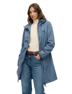Veste Longline Tri Windbreaker Dry Slate Blue S - Superdry - FashionsVida