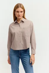 Blouse Poplin striped female