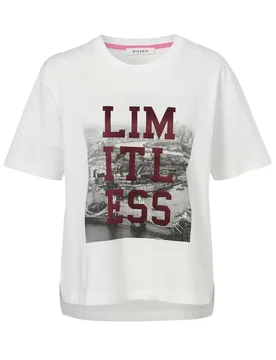 T-Shirt Rundhals 1/2 Arm Motiv female - 46 - FashionsVida