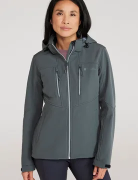 Genesis Womens Softshell Jacket - Green - Green - Size: 12 - Mountain Warehouse - FashionsVida