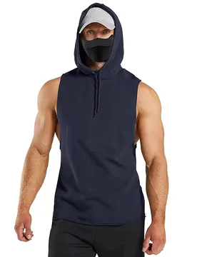 Workout Shirts For Men Patchwork Men Splicing Sleeveless Vest Hooded Hoodie Contrast Men'S Non Shrinking T Shirts For Men - Aliexpress - FashionsVida